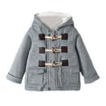 thumbnail image 1 of CAIVO Baby Hooded Jacket Long Sleeve Outerwear Duffle Zipper Winter Coat Soft Toddler Child Daily Wear, 1 of 3