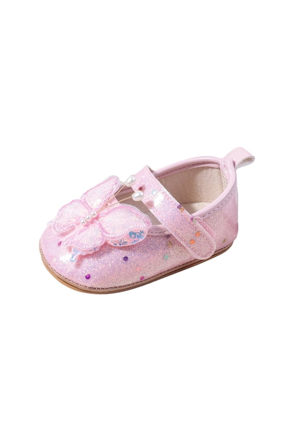 Baby Sandals Toddlers Sparkly Shoes Summer Soft Sole Walking Shoes For Breathable Design Lightweight Solid Color Beach Sandals for Holiday Fun