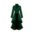thumbnail image 1 of CAIVO Big Girls Gothic Tuxedo Long Trench Jacket Halloween Hallowmas Long Tops Dress Cute Toddler Child Daily Wear, 1 of 4