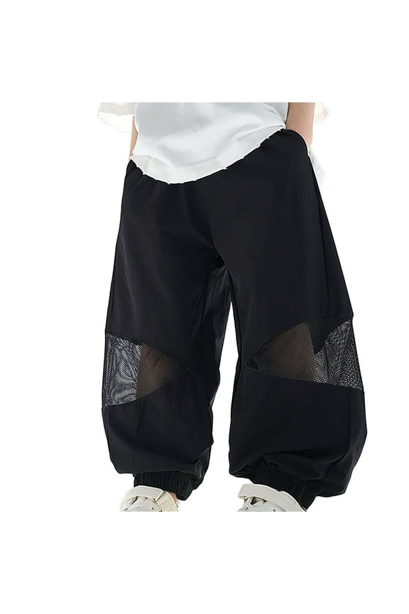 Boys Athletic Jogger Pants Slacks Trousers With Side Mesh Active Kids Comfortable Elastic Trousers For Child Daily Wear Pants Cozy Toddler Child Daily Wear