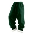 thumbnail image 1 of CAIVO Boys Casual Pants With Hem Festive Holiday Trousers Kids Cozy Soft Comfortable Playwear Seasonal Design Cute Solid Color Slacks, 1 of 3