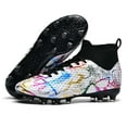 thumbnail image 1 of CAIVO Boys Cleats Firm Ground Youth Football Shoes With Bladed Studs Enhanced Traction And Control In Matches Training Sessions Classic Child Footwear, 1 of 5