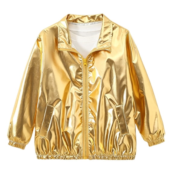 CAIVO Boys Girls Autumn Zip Up Collared Casual Jacket Fashion Outerwear Coats Long Sleeve Comfort Dailywear