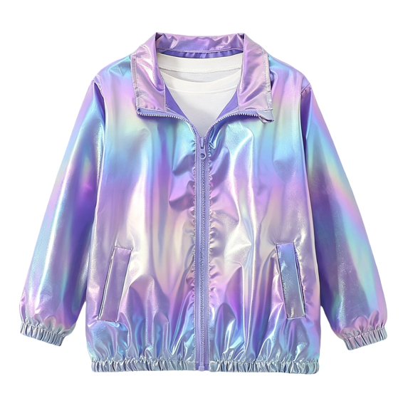 CAIVO Boys Girls Autumn Zip Up Collared Casual Jacket Fashion Outerwear Coats Long Sleeve Stylish Dailywear