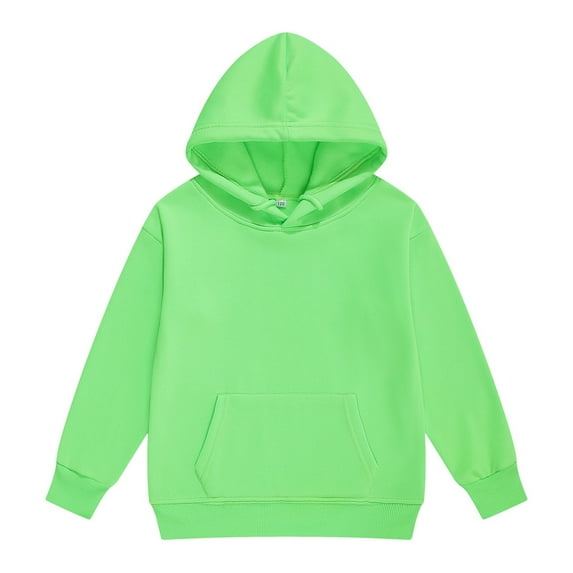 CAIVO Boys Girls Toddler Pullover Long Sleeve Hoodie Solid Color Tops Sweatshirts Lovely Child Daily Wear