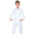 thumbnail image 1 of CAIVO Boys Karate Complete Arts Gi Uniform For Kids Taekwondo Training O-Neck Outfits Sets With Belt And Pants Arts Training Clothes Long Sleeve Cute Clothes Sets, 1 of 5