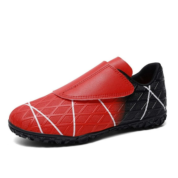 CAIVO Boys Low Tops Cleats With Hook Loop Closure Lightweight Football Shoes Kids Training Athletic Sneakers Comfort Child Footwear