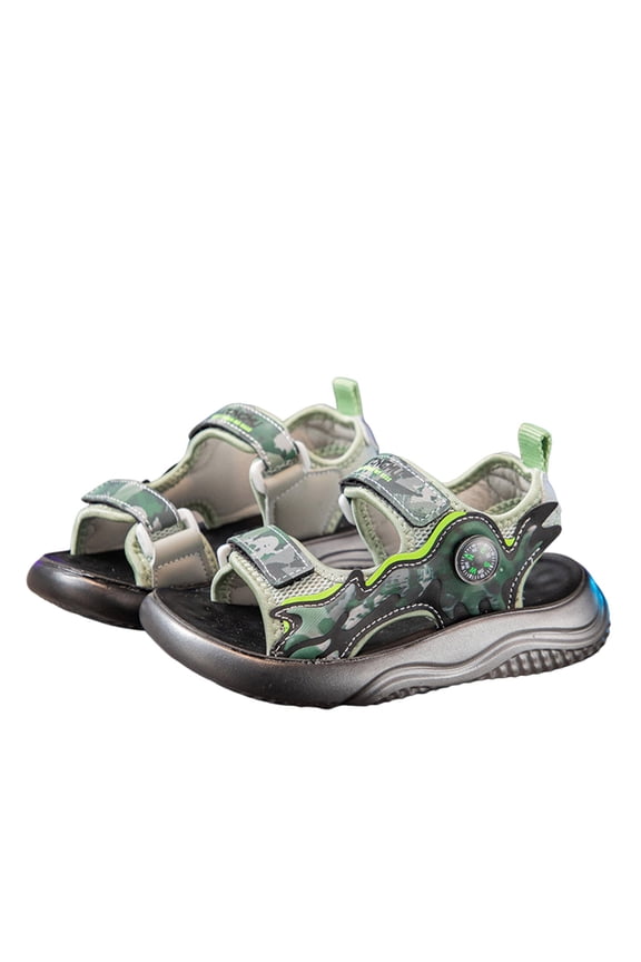 Boys Sandals Kids Comfortable Breathable Outdoor Sports Casual Summer Beach Shoes With Hook Loop Closure Lightweight Solid Color Relaxed Fit Sandals for Holiday Fun