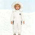 thumbnail image 1 of CAIVO Boys Winter Thermal Romper Jumpsuit Baby Snowsuit Onesie Jumpsuit Warm Thick Padded Coverall For Toddler Kids Relaxed Fit Long Sleeve One-Pieces, 1 of 5