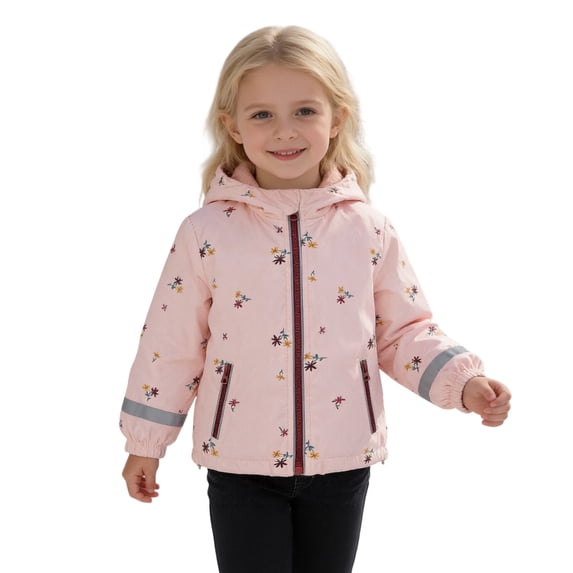 CAIVO Child Boys Girls Winter Coats Hooded Jacket Wear Kids Thicken Windproof Zipper Warm Outwear Long Sleeve Leisure Outerwear