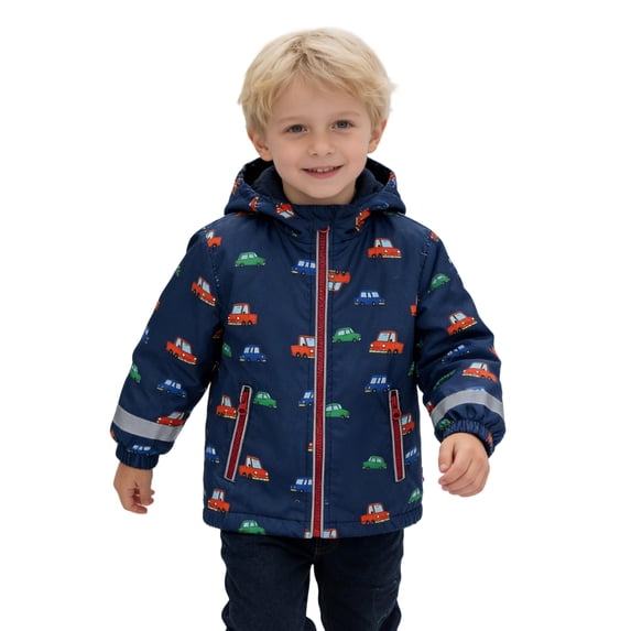 CAIVO Child Boys Girls Winter Coats Hooded Jacket Wear Kids Thicken Windproof Zipper Warm Outwear Long Sleeve Vacation Outerwear