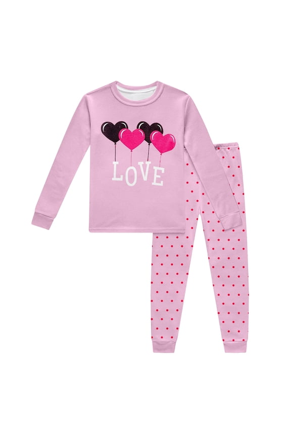 Child Cartoon Print O-Neck Long Sleeve T-Shirts Tops And Pants Girls Cute Kids Casual Play Outfit Sets Soft Comfy Toddler Soft Clothing Sets