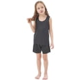thumbnail image 1 of CAIVO Child Elegant Sleep Girls Satin Feel O-Neck Tank Tops And Shorts Summer Sleep Outfit Sets For Kids Trendy Clothing Sets, 1 of 6