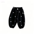 thumbnail image 1 of CAIVO Child Girls Casual Jogger Sweatpants With Bow Print Style Comfortable Elastic Waist Soft Blend Pants For Daily Wear Comfort Summer Trousers, 1 of 3