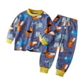 thumbnail image 1 of CAIVO Child Girls Long Sleeve Cute O-Neck Dinosaur Ice Print Tops With Pants Home Sleep Outfit Sets For Kids Versatile Clothes Sets, 1 of 4