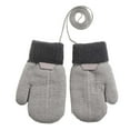thumbnail image 1 of CAIVO Child Gloves Kids Winter Mittens With Detachable Lanyard Double Layer Thermal Knitted Hand Warmers Boys Girls For Snowboarding Sledding, 1 of 4