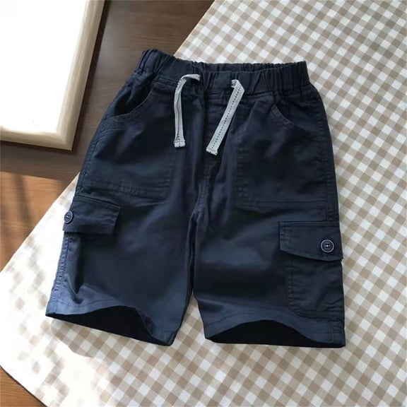 CAIVO Child Lightweight Kids Workwear Shorts For Summer Casual Chino Style Boys Pants Blend Knit Shorts Comfortable Everyday Wear For Boys Classic Bottoms