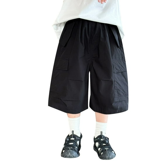 CAIVO Children Fashion Work Shorts Elastic Waistband Summer Loose Shorts (1 12 Years Old) Boho Toddler Daily Wear