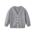thumbnail image 1 of CAIVO Classic Style Cardigan Knit Sweater Lightweight Outerwear For Girls Long Sleeve Holiday Coats, 1 of 4