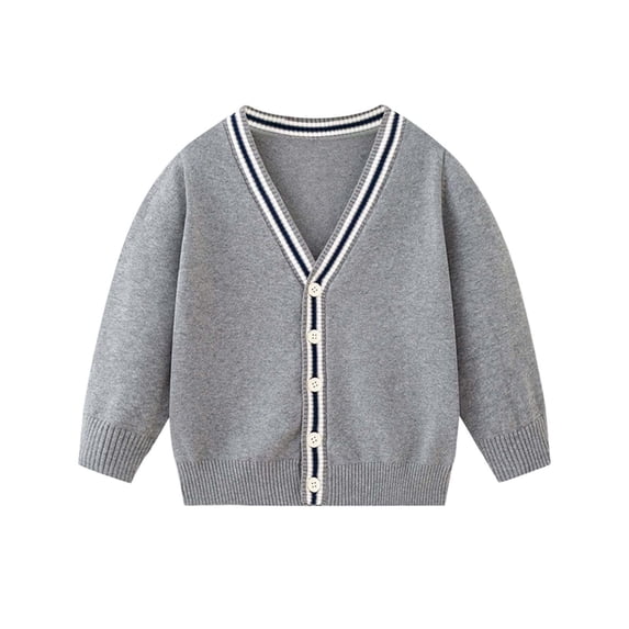 CAIVO Classic Style Cardigan Knit Sweater Lightweight Outerwear For Girls Long Sleeve Holiday Coats