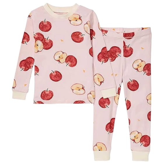 CAIVO Cute Cartoon Print Children's Long Sleeve O-Neck Tops And Pants 2 Piece Pajama Sets Comfortable Leisure Sleepwear Homewear
