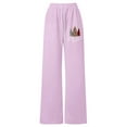 thumbnail image 1 of CAIVO Girl's Bowknot Baggy Sweatpants Lightweight Straight Leg Athletic Pants With Pockets Adorable Solid Color Trousers Slacks, 1 of 5