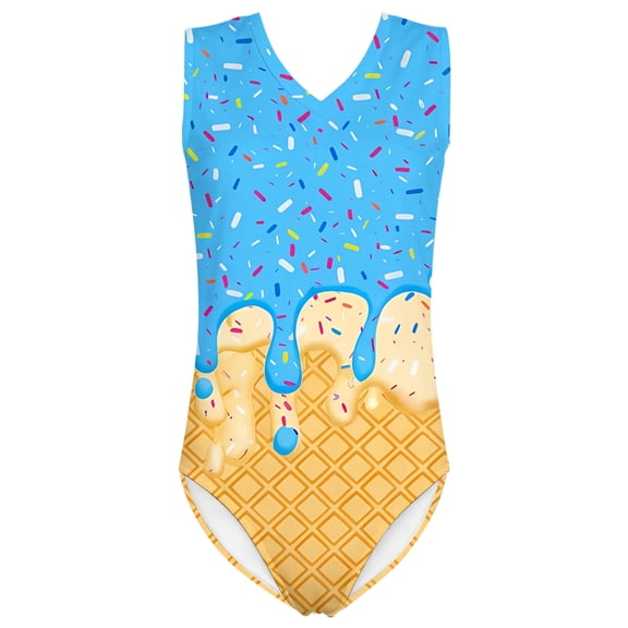 CAIVO Girls Athletic Swimwear One-Piece Performance Training Summer Swim For Kids Stylish Swimsuit Sets
