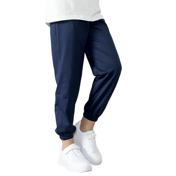 CAIVO Girls Autumn Leggings Pants Sports Elastic Children Pants Baby Boys Solid Color Slacks Trousers Versatile Toddler Daily Wear