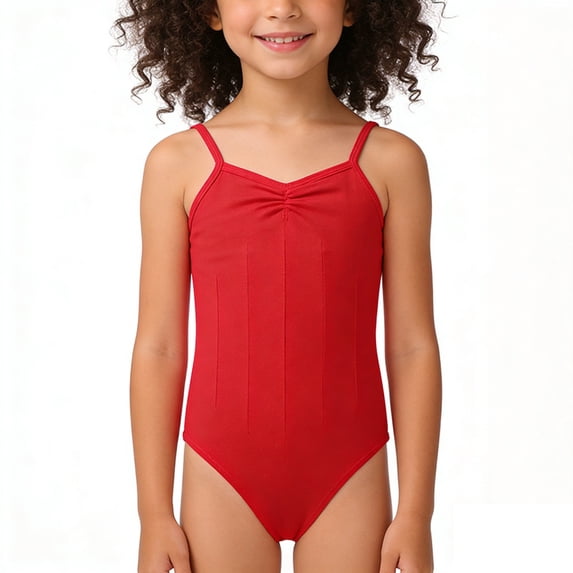 CAIVO Girls Backless Tank Leotard For Ballet Dance Performance Gymnastics Practice And Exam Stretchable Comfort Fit Sleeveless Lovely Kids Onesie