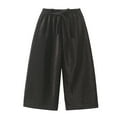 thumbnail image 1 of CAIVO Girls Casual Pants Slacks Trousers Elastic Waist Wide Leg Straight Leg Pants For Everyday Wear Summer Fall Birthday Toddler Child Daily Wear, 1 of 3