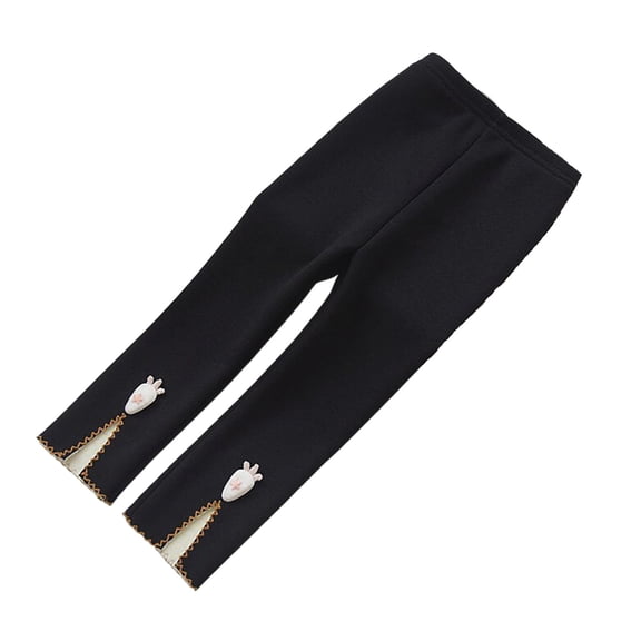 CAIVO Girls Fuzzy Leggings Thermal Winter Tights Soft Blend Comfort Stretch Pants Toddler Kids Playwear Everyday Trouser Soft Solid Color Slacks