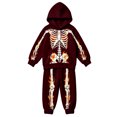 thumbnail image 1 of CAIVO Girls Halloween Outfit Sets Skeleton Printed Hooded Long Sleeve Sweatshirt Pants Two Piece Casual Fall Tween Pullover Tracksuit Kid Party Matching Clothing Set, 1 of 5