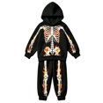 thumbnail image 1 of CAIVO Girls Halloween Outfit Sets Skeleton Printed Hooded Long Sleeve Sweatshirt Pants Two Piece Casual Fall Tween Pullover Tracksuit Kid Party Matching Clothing Set, 1 of 5