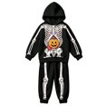 thumbnail image 1 of CAIVO Girls Halloween Outfit Sets Two Piece Skeleton Printed Hoodie Long Sleeve Sweatshirt With Pants Toddler Kids Fall Casual Tracksuit Clothing Set, 1 of 5