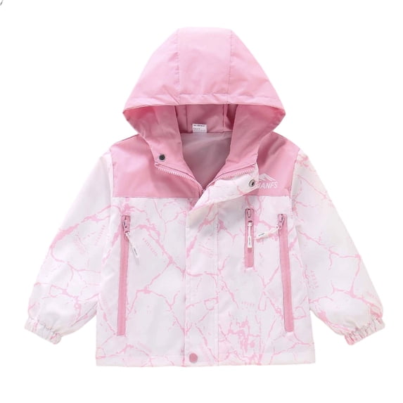 CAIVO Girls Jacket Casual Windbreaker Coats Kids Lightweight Outdoor Sports Outerwear For Daily Wear Long Sleeve Vacation Dailywear