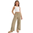 thumbnail image 1 of CAIVO Girls Leisure Pants Soft Stretch Comfy Everyday Playwear Trousers With Elastic Waist For Toddler Kids Slacks Comfortable Child Bottoms Soft Fabric All Day Play Wear, 1 of 8