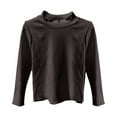 thumbnail image 1 of CAIVO Girls Long Sleeve Tops Cute Semi High Neck Blouse Stylish Basic Tee Comfortable Casual Shirt Toddler Kids Soft Breathable Fabric Relaxed Fit Child Solid Color Clothing, 1 of 3