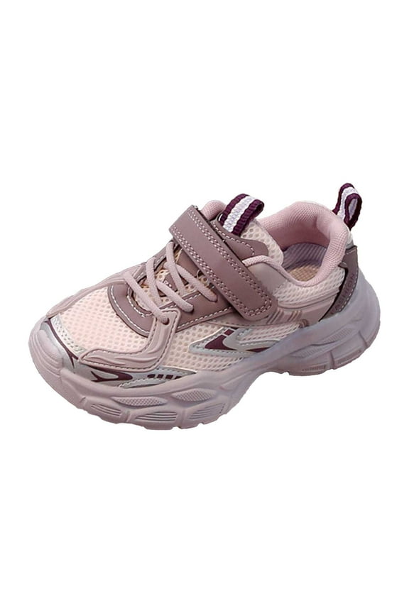 Girls Sneakers Lightweight Soft Sole Casual Comfortable Breathable Running Shoes Toddler Kids Non- Flexible Walking Breathable Child Solid Color Footwear