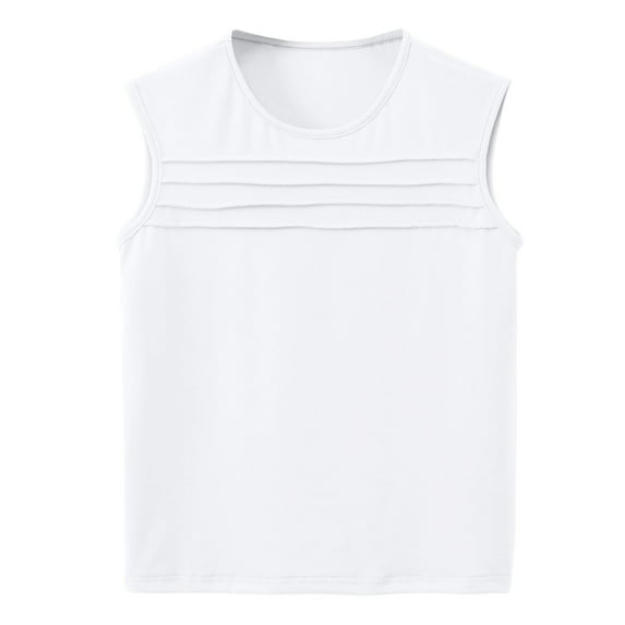 CAIVO Girls Solid Color Sleeveless Crewneck Vests T Shirts Tank Tops Tee For Children Cozy Toddler Daily Wear