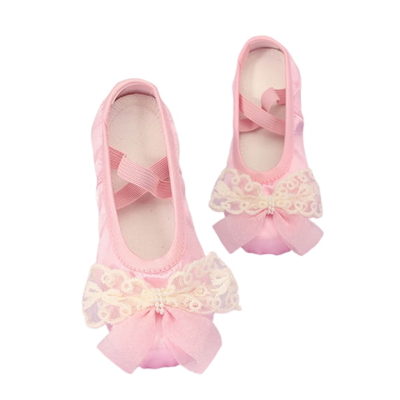 CAIVO Girls Summer Dance Shoes Soft Sole Ballet Slippers For Toddlers Performance Recital Party Footwear Lightweight Flexible Solid Color Beach Shoes for Toddler Child