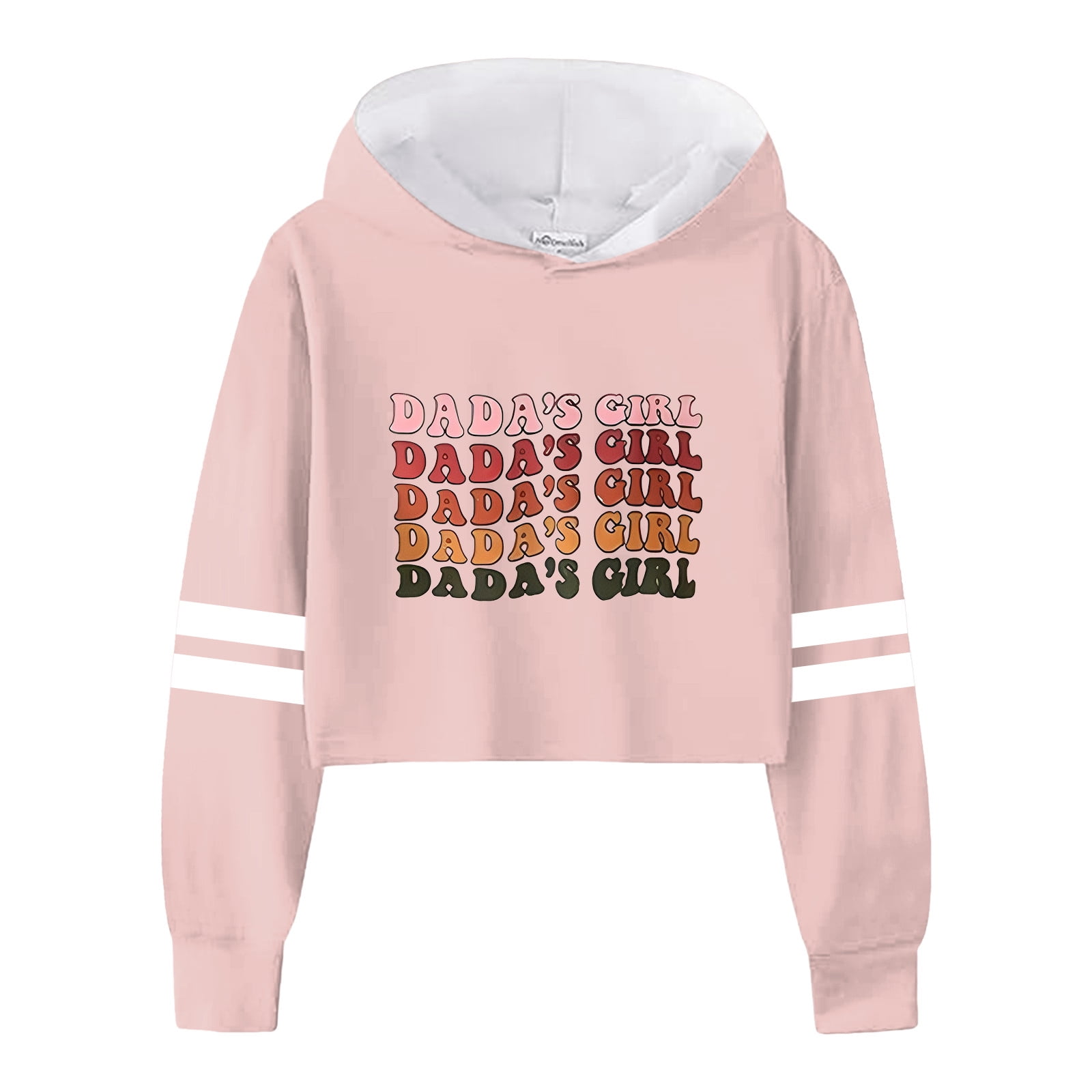 Dreaweet Girls' Hooded Crop Top Sweatshirt - Soft, Casual Pullover For Ages 5-14 Years