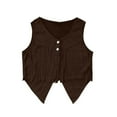 thumbnail image 1 of CAIVO Girls Western Fringe Vests Bohemian Style Suede Tops For Festival Summer Outfits Leisure Toddler Child Daily Wear, 1 of 4