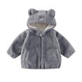 thumbnail image 1 of CAIVO Girls Winter Coats Soft Hooded Jacket With Ears Zip Up Outerwear Toddlers Kids Warm Cozy Fall Outerwear Long Sleeve Trendy Dailywear, 1 of 9