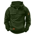 thumbnail image 1 of CAIVO Hoodies Boys Casual Quarter Zip Pullover Tractical Long Sleeve Outdoor Athletic Youth Sweathshirt Sports Hoodie Comfort Child Clothing, 1 of 6
