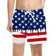 thumbnail image 1 of CAIVO Independence Day Boys Shorts Ice Cream Print Summer Swim Trunks Beach Swimwear For Kids Water Comfortable Fit Beachwear Stylish Bottoms, 1 of 3