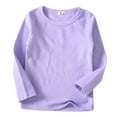 thumbnail image 1 of CAIVO Kids Baby Boys Girls Shirts Round Collar Soft T Shirt Unisex Long Sleeve Tee Tops Fashionable Toddler Child Daily Wear, 1 of 3