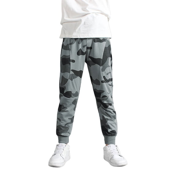 CAIVO Kids Boys Winter Jogger Pants Casual Trousers With Elastic Children Teenagers Comfortable Outdoor Playwear Breathable Slacks