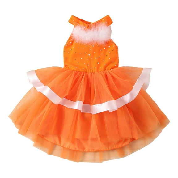 CAIVO Kids Casual Dresses Girls Dress Winter Velvet Tiered Backless Sequin Trim Party Gown Toddler Holiday Festive Attire Lovely Sleeveless O-Neck Sundress