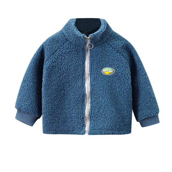 CAIVO Kids Child Toddler Baby Boys Girls Solid Color Long Sleeve Patchwork Letter Winter Coats Jacket Outer Outwear Clothes Relaxed Fit Outerwear