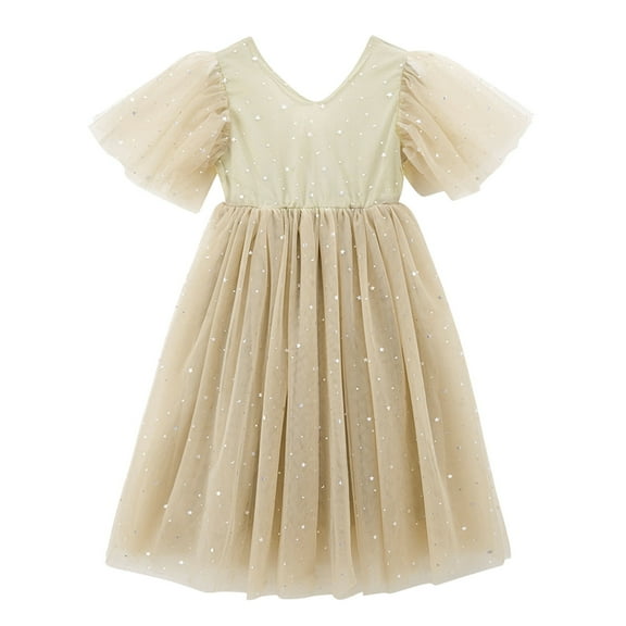 CAIVO Kids Children Long Dresses For Girls Star Printed Casual V-Neck Dress Big Girl Clothes Summer Sleeveless Dress Boho Toddler Daily Wear